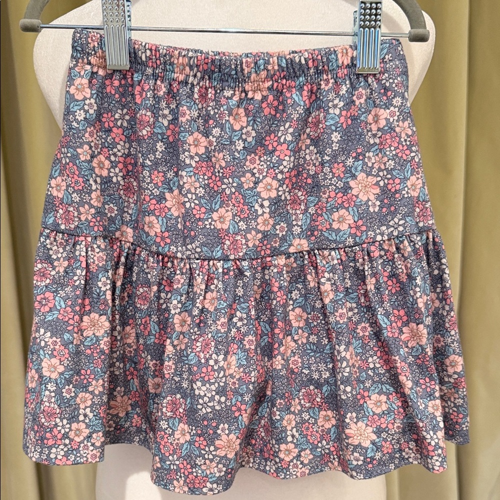 Bisby - Girls Sally Floral Skort - Blue and Pink - Size: 5Y